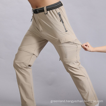 2021 Summer Breathable Quick Dry  Plus Size Two Piece Pants Detachable Waterproof Men's Trousers